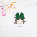 Happy Birthday Bow Card - Green Bow