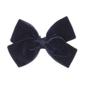 Navy Velvet Bow Hair Clip (11cm)