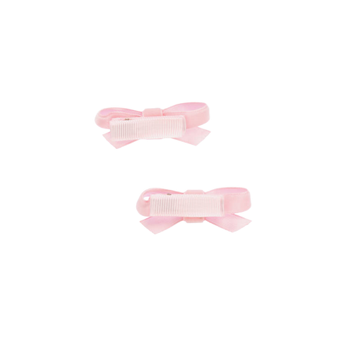 Girls Pink Velvet Bow Hair Clips (2 Pack)