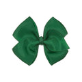 Dark Green Grosgrain Hair Bow Hair Clip (10cm)
