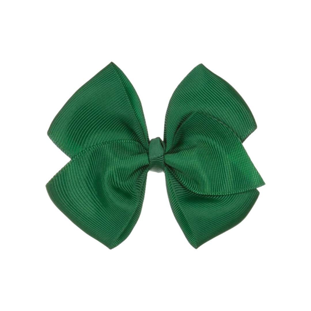 Dark Green Grosgrain Hair Bow Hair Clip (10cm)