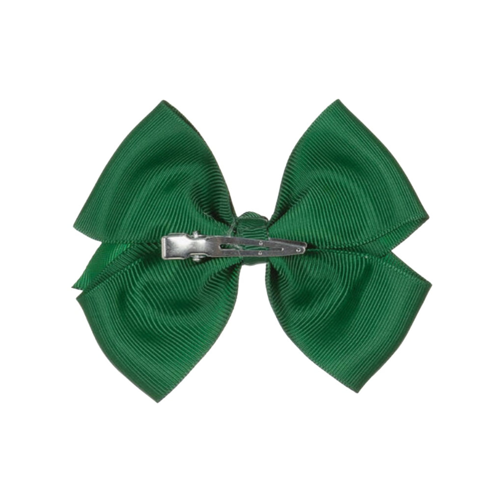 Dark Green Grosgrain Hair Bow Hair Clip (10cm)